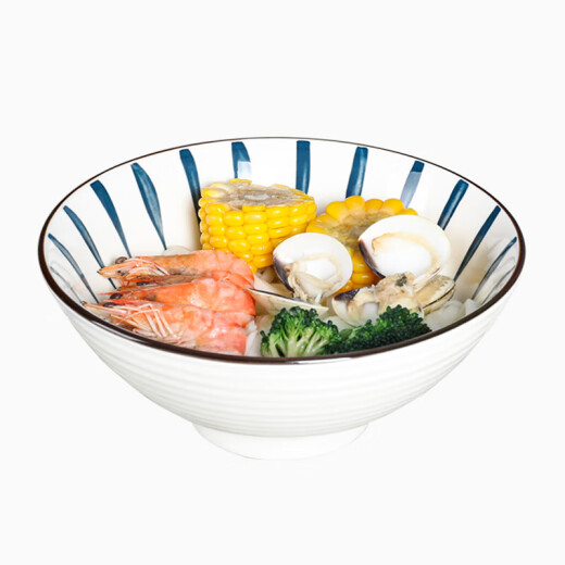 Bethes ramen bowl Japanese style 8-inch bamboo hat bowl soup bowl instant noodle bowl ceramic sea bowl snail vermicelli spicy hot pot bowl