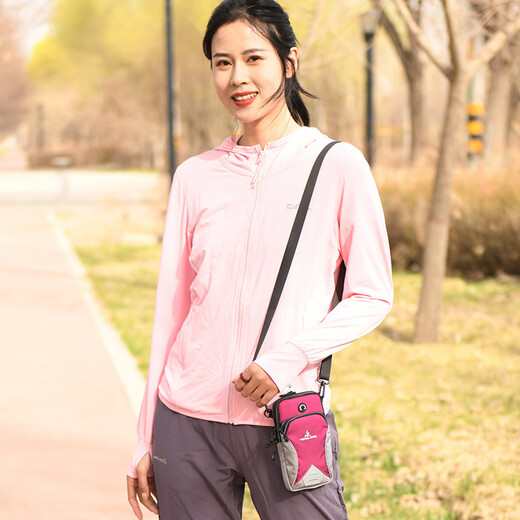 Xu Qixing outdoor mountaineering bag shoulder strap hanging bag mobile phone bag multi-functional shoulder crossbody bag universal wrist bag running sports bag black