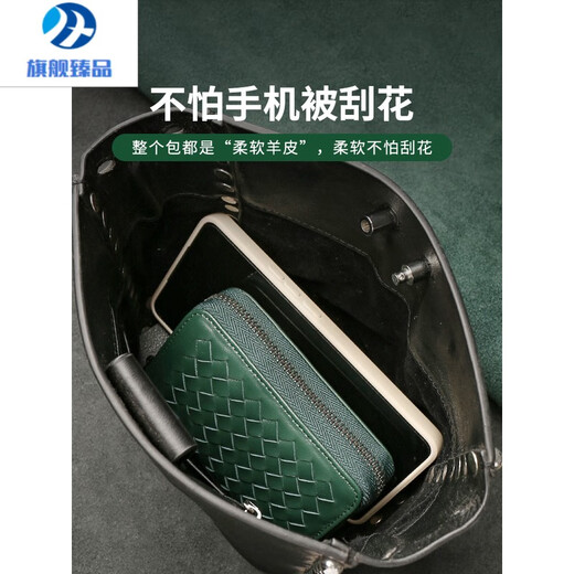 MZXM德国进口品质钥匙包男真皮卡包二合一大容量女车钥匙通用保护套的 黑色手工编织-可放车钥匙