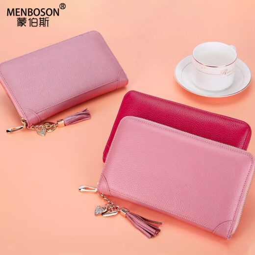 Sac de cartes Monbers Sac réel de la vache de vache pour femmes Multifonction antimagnétisation Banque Banque Banque Multi-carte Position de carte de visite pour femmes Clix de conduite de cartes de commerce pour le conducteur Pink [20 positions de carte anti-Theft Brush]