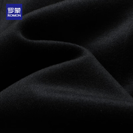 Romon long knee-length woolen coat for men, slim-fit autumn and winter casual mid-length woolen windbreaker jacket for men