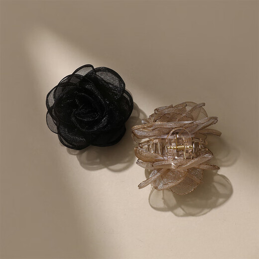 Chimera (CHIMERA) 2 pieces of flower hairpins, new Chinese style back head hairpins, shark clips, half-tied hair accessories, birthday gifts for girls