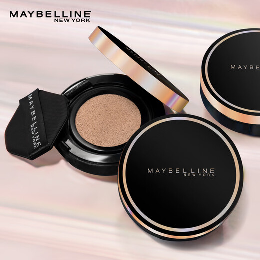 Maybelline Transcendence Flawless Light Cushion Black Gold Air Cushion with Refill 01 Brightening Skin Concealer and Moisturizing Birthday Gift for Women