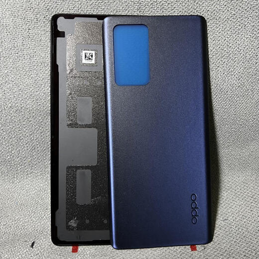 Z is suitable for OPPOReno6Pro original disassembly 7 back cover 9 original glass back shell + frosted 5 mobile phone battery cover Reno6pro night sea black without frame disassembly 99