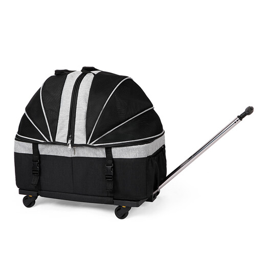 DO DO PET pet trolley bag for cats, small and medium-sized dog outing trolley bag, foldable and detachable large trolley car bag, gray flagship model - multi-functional - trolley detachable, recommended 20Jin Jin equal to 0.5kg, 1-2 dogs and cats inside