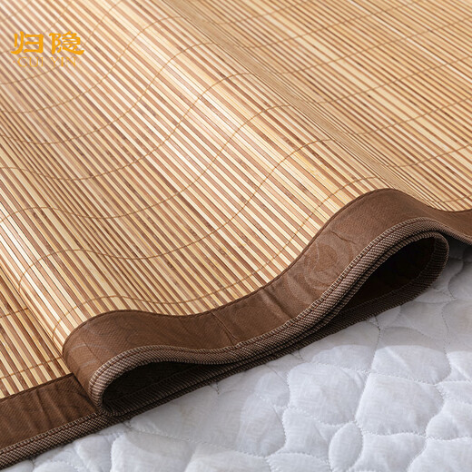 Straight bamboo mat 1.8m1.5m bed without folding double-sided dual-purpose student dormitory mat high and low bed mat custom made 1.15m*1.9m Others