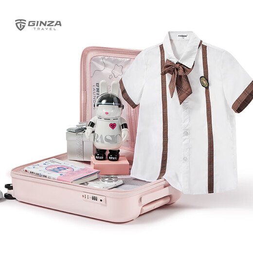 Ginza high-looking suitcase boarding trolley case student suitcase New Year's Day gift 20 inches pink