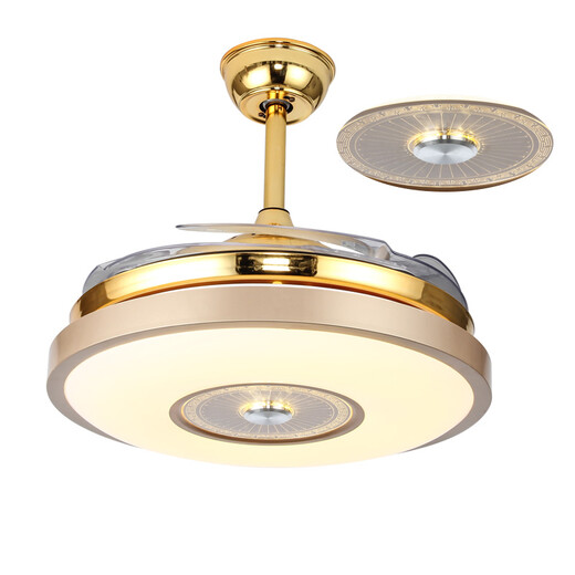 
An Dengbao invisible fan lights, electric fan lights, ceiling fan lights, modern and simple LED restaurant bedroom ceiling fan lights, 9923 42 inches + remote control + 36 three-color light change