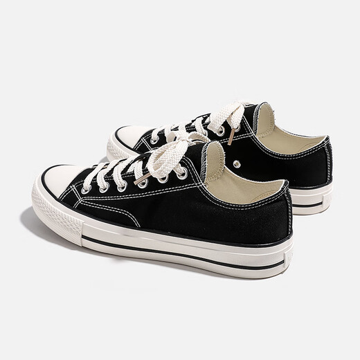 VANCL ESLITE VANCL Classic Canvas Chaussures For Men Low Top Black 43