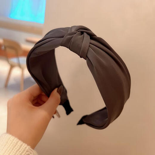 Mr. Ouyang's hairband women's hairpin-like headband high skull headwear 2025 new style hairband knotted wide-brimmed hairband hair accessories A205 black A23-108