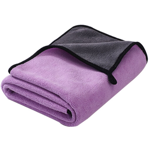 Hippidog pet absorbent towel thickened quick-drying Teddy Bichon dog bath towel cat bath towel non-stick hair supplies 1 piece Purple large size (140_70cm) No Specifications