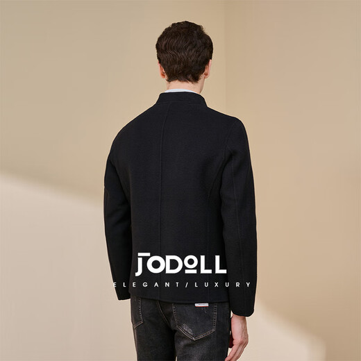 Jodoll Jodon Jacket Herren Wolle Kurzmantel Business Casusing Collarjacke Schwarz 54