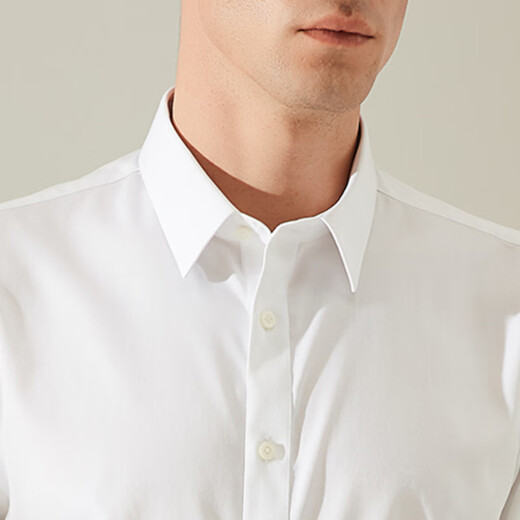 Youngor-Shirt-Männer [96% Baumwolle + elastischer DP kostenlos Eisen] Frühlings- und Sommergeschäft Casual Kurzärmel-Hemd leicht zu handhaben, das Werkzeug weiß 40