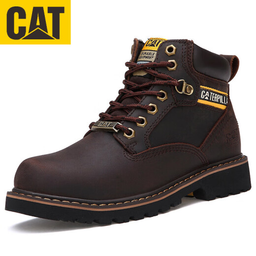 Carter Cat Herrenschuhe Goodyear große gelbe Stiefel Martin Boots Baustelle Arbeitsstiefel Sicherheitsarbeitsschutz Schuhe Stahl Zehen Anti-Smashing Männer gelb 38