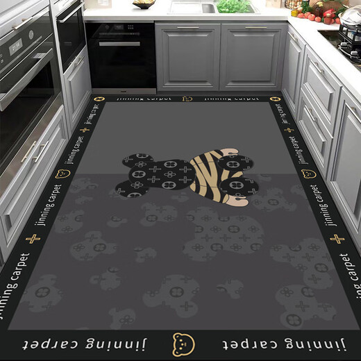 Dongyunlu 2024 new kitchen floor mat silicone bottom kitchen special floor mat absorbs water, oil, and non-slip No. 2 80*160 cm