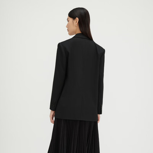 Lapel blazer women's casual simple top DDQ4XD5271 K40 black M