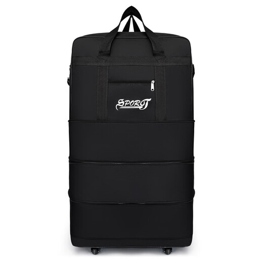 Bo Naling Travel Bag Airline Check Bag Handbag Large Capacity Wheeled Luggage Bag Waterproof and Wear-Resistant Can Be Carried and Foldable Storage Airline Checked Bag [Wheeled-Large] 5 Wheels