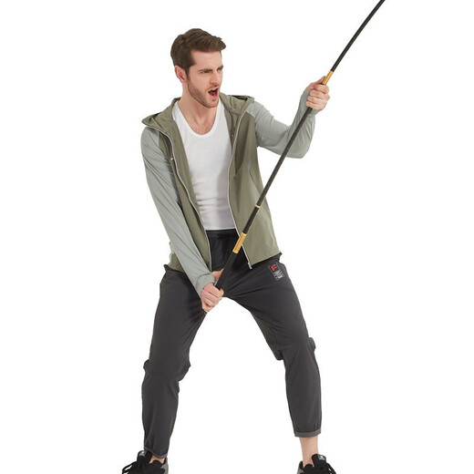 Wind Hunter Fishing Wear Ice Silk Sun Protection Clothes Mosquito Resistant Summer Fishing Suit Breathable Quick-drying Outdoor Sun Protection Clothing for Men Charming Khaki/Top L