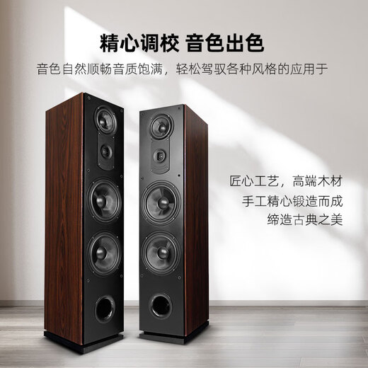 Balenald 156 haut-parleur de mise au plancher Double de 8 pouces basse fièvre fièvre hifi à trois minutes fréquence double 8 pouces en bois passif audio paire d'enceintes au sol + 698 amplificateur un