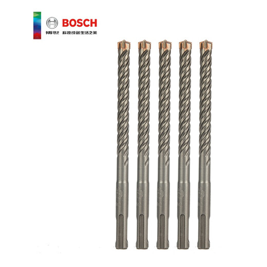 Bosch (BOSCH) four-pit electric hammer 5 series four-edged drill bit round shank impact drill bit can drill reinforced wall concrete round shank 5X50X110MM