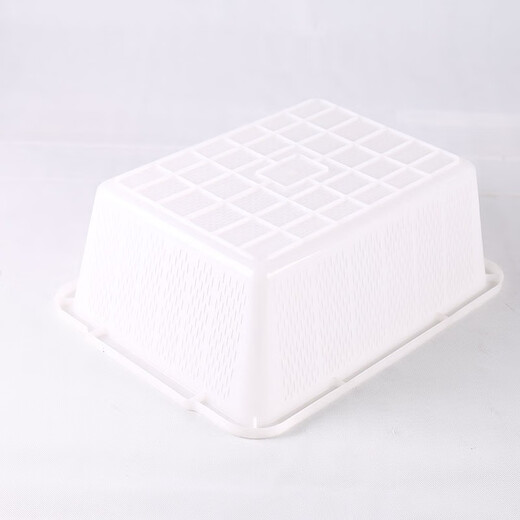 
Suanping large thickened plastic basket rectangular storage basket vegetable fruit frame washing basket transportation basket picking basket white 681(57*43.5*21cm)