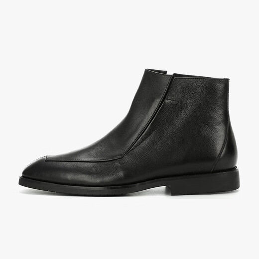 Walker Shop Martin Boots Men [High Top British Style] Spring Chelsea Boots Short Boots Fashion Leather Shoes Mid Top Boots Black 38