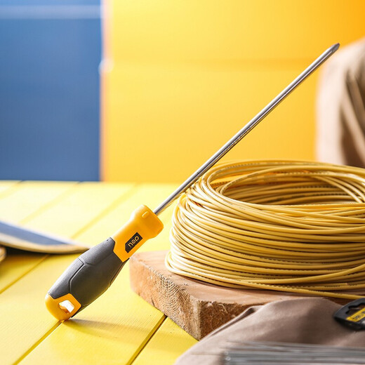 Deli (deli) cross household screwdriver anti-slip screwdriver multi-functional screwdriver with strong magnetic extension screwdriver cross 6x200mm (DL636200)