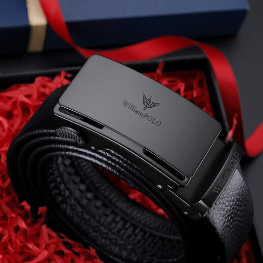 Emperor Paul belt men's cowhide automatic buckle belt men's trouser belt 130 New Year's gift for boyfriend and husband