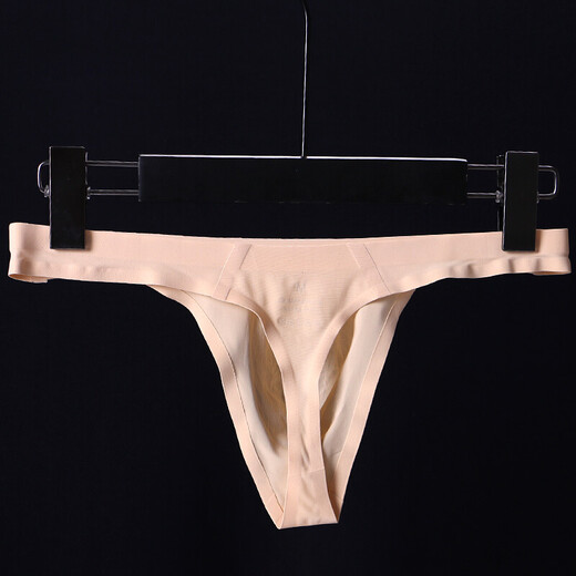 Sous-vêtements sexy pour les hommes minces transparente glace en soie en une seule-pièce ceinture mince translucide sans tendance sportive sexy t chair couleur xxl