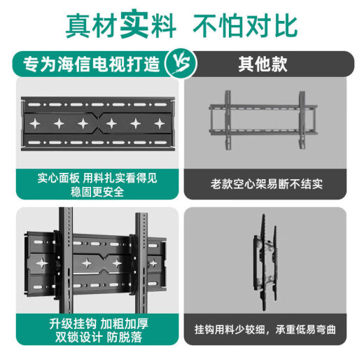 适用于海信电视机支架墙壁挂架挂墙通用43/50/55/65/70/75寸 红色 16859