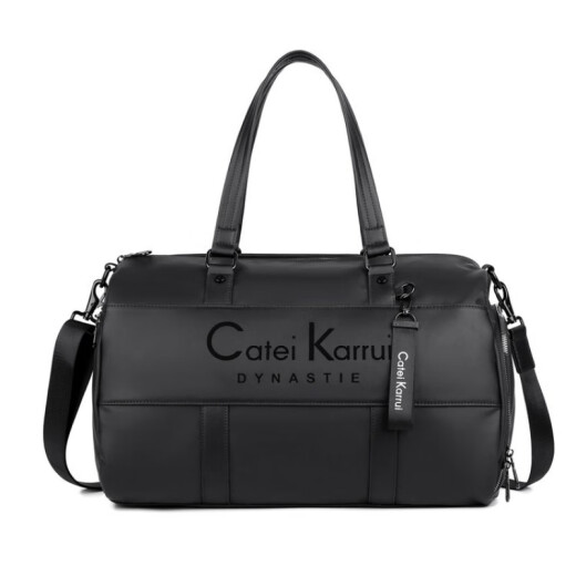 CateiKarrui travel bag men's short-distance business trip handbag large capacity dry and wet separation fitness bag luggage bag casual business bag black one size