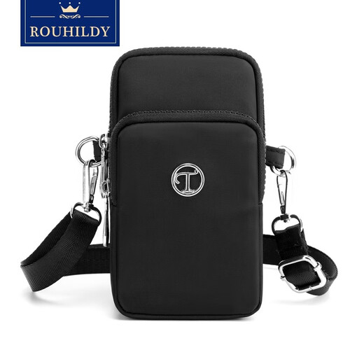 ROUHILDY running mobile phone arm bag outdoor men's and women's arm strap sports wrist bag crossbody light blue size