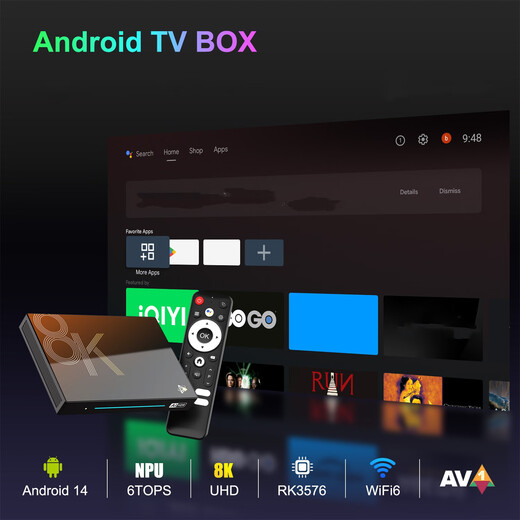 Airworld Flaggschiff AI Set-Top-Box H96max M9S Octa-Core RK3576 Android 14 TV-Box Gigabit-Netzwerk WiFi6 4G 32G Inländische Version