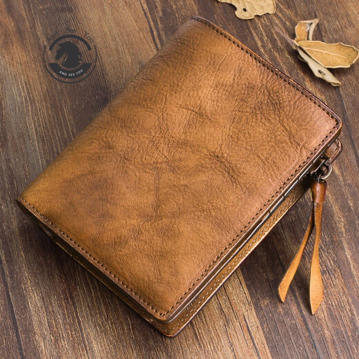 Andseeyou Brand кошелек Men Men Short Certifice Card Bag Вертикальный кошелек подлинный кожаный сцепление