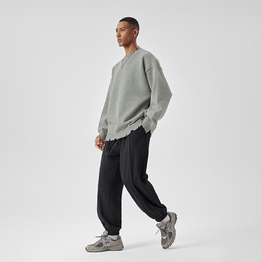 Bodydream bm rond pulater à couloir masculin pullaire décontracté pull en tricot pull en liberté et couleurs solides et gris gris gris m.