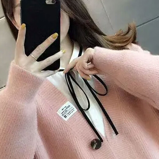 子牧棉麻2023秋装 女韩版百搭毛衣外套针织开衫百搭上衣宽松外穿9928 砖红色 均码(建议95-145斤)