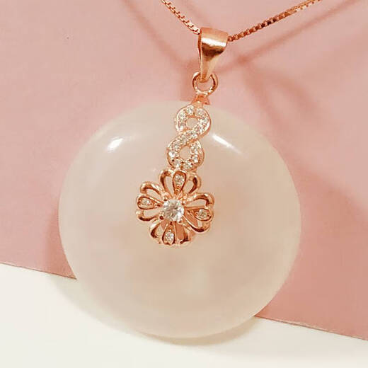 Fat Donglai same style safe buckle clip buckle 18K gold buckle jade buckle pendant buckle buckle accessories clip DIY jade rose gold