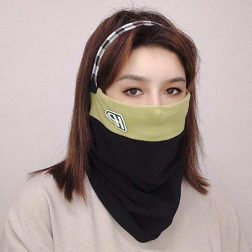 美伦玫冬季脖套女双层加厚保暖奥利绒户外时尚男女渐变套头围脖 3891宝蓝色 均码