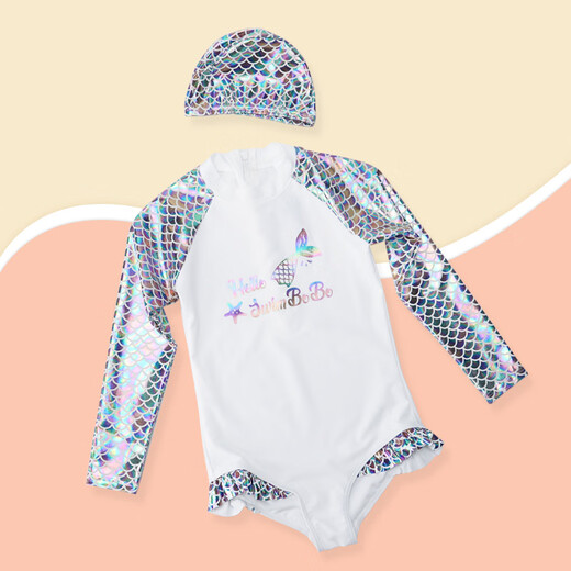 Swimbobo children's swimsuit, baby swimsuit one-piece, baby girl's swimsuit Category A one-piece, girl's swimming cap set swimsuit