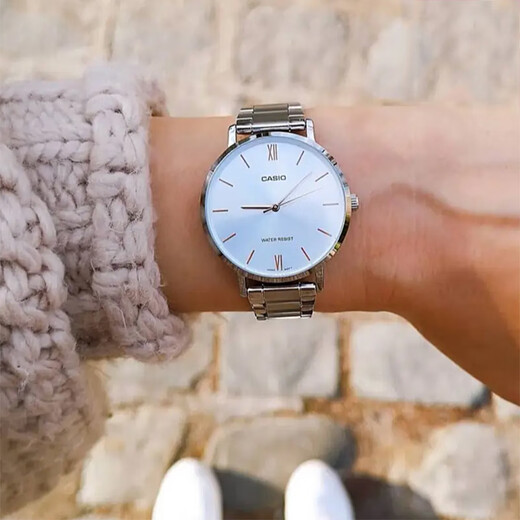 Casio watch fashion style hands ultra-thin simple business light luxury temperament quartz women's watch Valentine's Day gift LTP-VT01D-7B (Kyoto Kyobei)