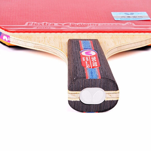 Butterfly Raqueta de tenis de 7 estrellas Raqueta Recta [Glue inverso de doble cara] Placa base de carbono Raqueta de competencia profesional 702 incluyendo set de disparos
