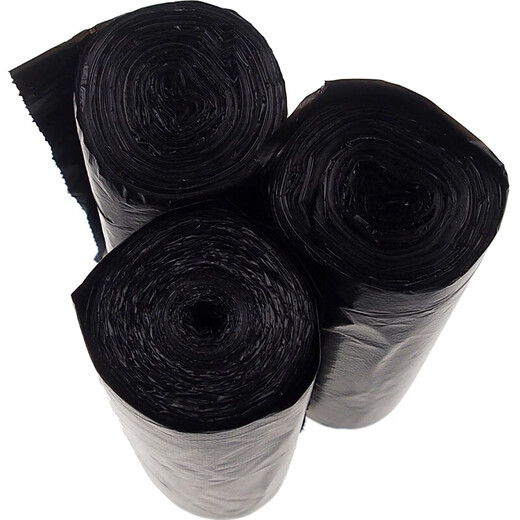 利得垃圾袋背心式手提家用平口商用实惠装小号50cm*60cm黑色加厚 平口式50*60100只(货号4872)