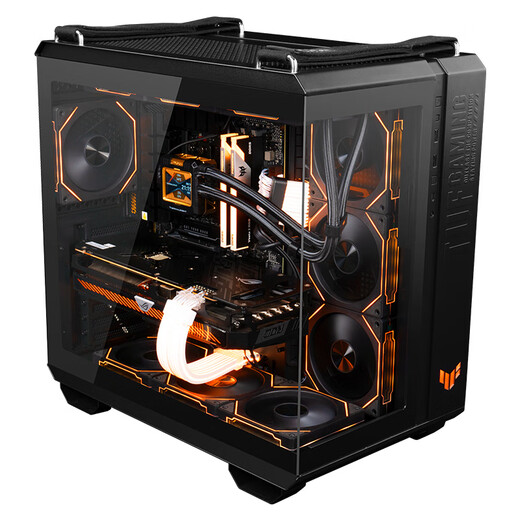 AMD Asus family bucket Ryzen R9 9950X assembled computer host RTX5080 game live broadcast AI design rendering editing host desktop complete machine diy assembly machine R9 9950X+RTX5080 host丨Configuration six host kit