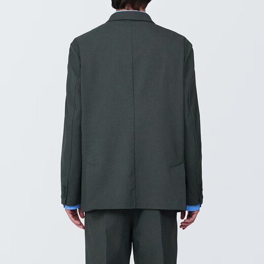 Muji (Muji) Herrenstrecke Doppelbrustjacke Herrenjacke Frühling und Herbststil Herrenanzug kleiner Anzug ad0v9a4s dunkelgrauer XL (180/104a)