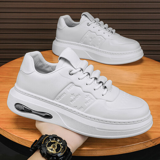 比肆羊男鞋2025新款秋季厚底板鞋轻质男士休闲鞋时尚运动鞋百搭潮款鞋 MK878卡其 39