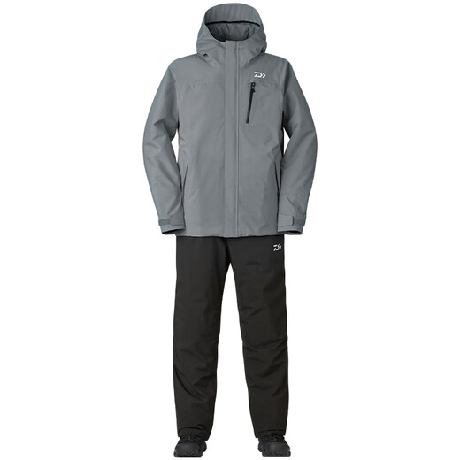 DAIWA 24 Autumn and Winter DW-3524 Winter Rainproof Suit Outdoor Leisure Fishing Raincoat Fishing Suit Black Top/Black Pants L