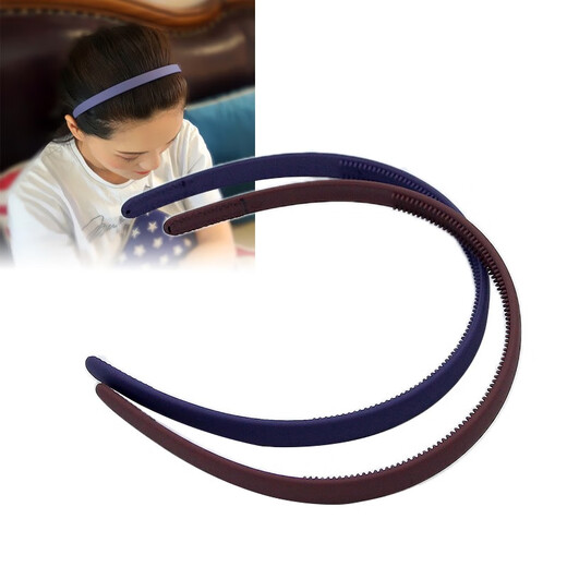Qiaogege simple frosted toothed anti-slip hairband Korean hairpin face wash women's headband clip headband temperament hair accessory simple black