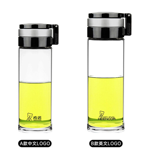 Heenoor Glassbecher Einschicht-Hebering großer Kapazität Wasserbecher Wärme-resistenter Filter tragbarer Tee-Tee Tasse Kristall Tasse 695 ml [zusätzliche große Kapazität]