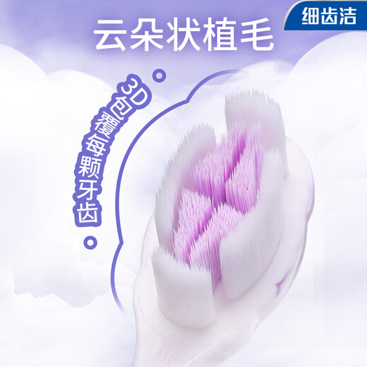 Lion (lion) Fine dent propre densité haute densité en profondeur rotatif rotatif petite brosse à dents de tête 2 packs cheveux doux petite tête de brosse élastique poignée de pince