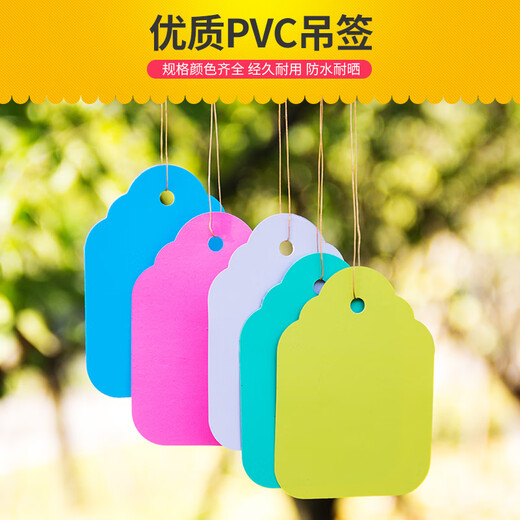 100 sheets of PVC color plastic plant tags for flower gardening potted plants, small seedling tags, succulent tags, 7x5cm blue, 100 sheets in a bundle